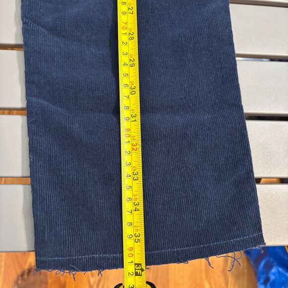 AMO Easy Army Trouser Pants Womens 30 Navy Corduroy Relaxed Rise High Waisted - Picture 7 of 8